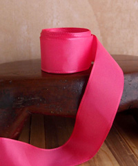 Hot Pink Taffeta Ribbon with Wired Edge