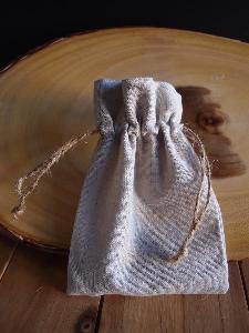 Linen Bag with Jute Cord - 4" x 6"